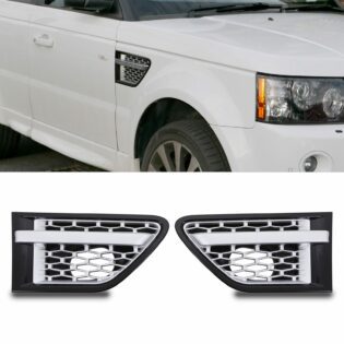 Predator4x4 Black & Silver Wing Side Air Vents To Fit Range Rover Sport 10-13