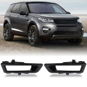 Predator 4x4 Gloss Black Front Fog Light Covers To Fit Land Rover Discovery Sport 14+