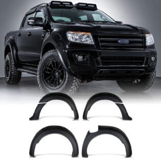 50MM Wide Matte Black Wheel Arches for Ford Ranger T6 2012-2015