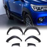 25mm Wide Matte Black Wheel Arches For Toyota Hilux MK8 15-21