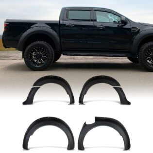 50MM Wide Matte Black Wheel Arches for Ford Ranger T6 2012-2015