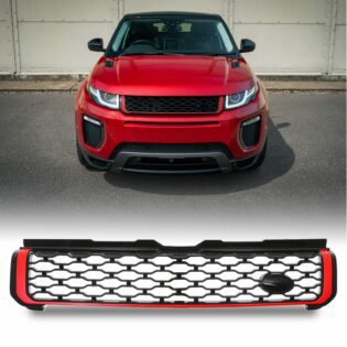 Predator4x4 Black & Red Dynamic Style Front Grille To Fit Range Rover Evoque L538 11-18