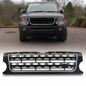 Predator4x4 Upgrade Black Grille With Silver Bar To Fit Land Rover Discovery 3