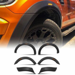 Ford Ranger T8 18+ Black Fender Flare Set With Reflectors