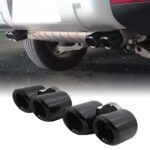 Predator4x4 Black Exhaust Tail Pipe Tips To Fit Land Rover Defender L663 2020+