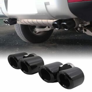 Predator4x4 Black Exhaust Tail Pipe Tips To Fit Land Rover Defender L663 2020+