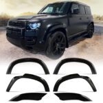 Predator4x4 Gloss Black Wide Wheel Arches To Fit Land Rover Defender 110 L663 2020+