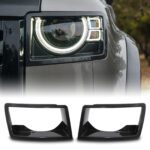 Predator4x4 Carbon Fibre Head Light Covers To Fit Land Rover Defender L663 2020+