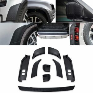 Predator4x4 9 Piece Chequer Plate Body Panel Set To Fit Land Rover Defender 110 L663 2020+