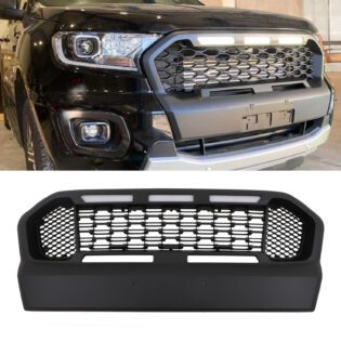 Ford Ranger T7 15-18 Black Grille With LED Lights
