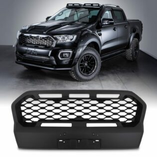 Ford Ranger T8 Wildtrak 19-21 Black Grille With LED Lights