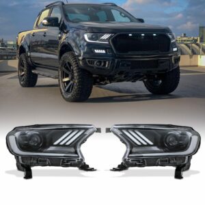 Ford Ranger T7 T8 15-22 Dynamic Mustang Style LED Headlights