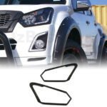 Isuzu D-Max MK2 RT 17-19 Black Headlight Covers With D-Max Logo