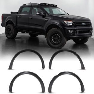 35mm Wide Matte Black Wheel Arches for Ford Ranger T6 12-15