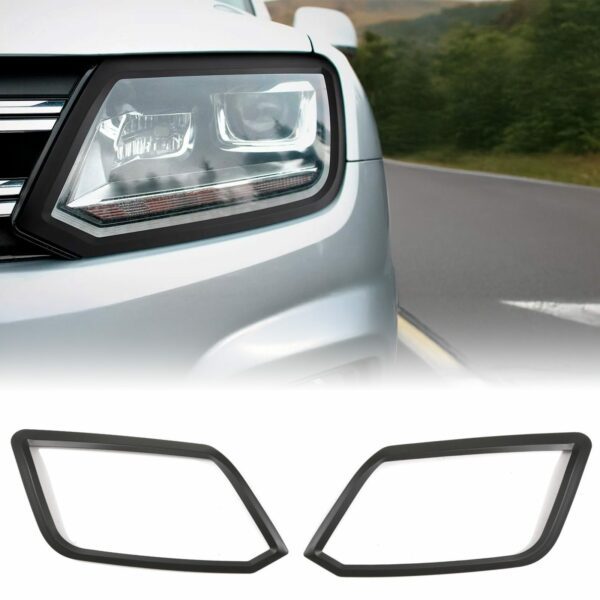 VW Amarok 2010-2020 Matte Black Headlight Covers