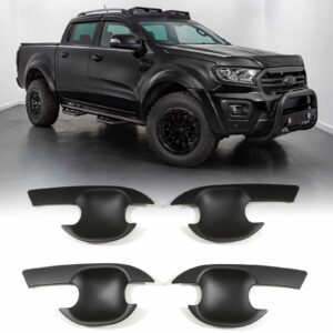 Ford Ranger T6 T7 T8 12-21 Black Door Handle Protector Inserts