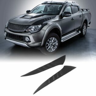 Mitsubishi L200 Triton 15-18 Matte Black Side Bonnet Vent Covers