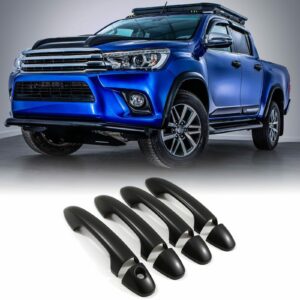 Toyota Hilux Revo 15-21 Black Door Handle Protector Covers