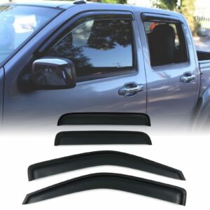 Isuzu D Max 07-11 Black Wind Deflectors