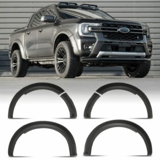 Ford Ranger T9 Wildtrak 2023+ 90mm Matte Black Wheel Arches With Sensor Holes