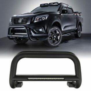 Nissan Navara D23 NP300 14-21 Black LED Bull Bar