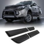Mitsubishi L200 Triton 15-23 Large Matte Black Body Cladding Door Kit