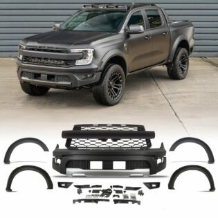 Ford Ranger T9 2023+ Matte Black Raptor Look Body Kit
