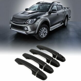 Mitsubishi Triton L200 15-23 Black Door Handle Protectors