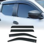 Nissan Navara D40 10-14 Black Wind Deflectors