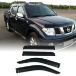 Nissan Navara D40 05-14 Black Wind Deflectors