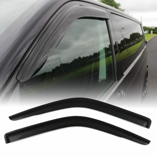 Volkswagen VW Transporter T5 T5.1 03-15 Black Wind Deflectors