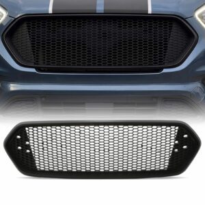 Ford Transit Custom 2018-21 Matte Black Debadged Mesh Grille