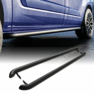 Ford Transit Custom LWB 2013+ Matte Black 2.4 Inch Side Bars