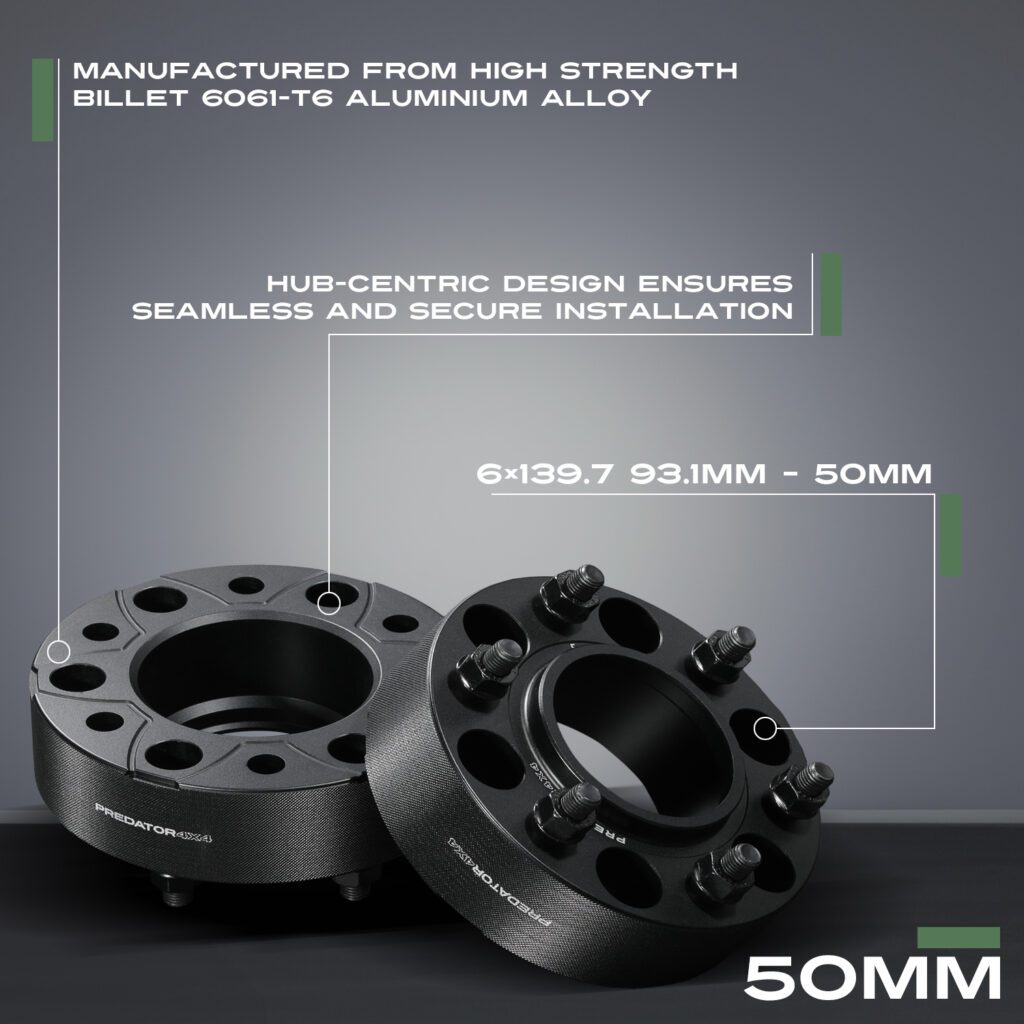 Ford Ranger T8 19-22 6x139.7 93.1mm - 50mm Hubcentric Wheel Spacers ...