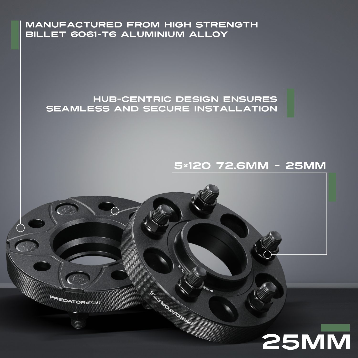 thumbnail image 2 of GEN2 25mm Bolt-On Wheel Spacers (2) For Range Rover L322 2002-2012 - 5x120 2 of 5