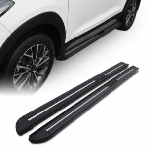 Hyundai Tucson TL 15-21 Black And Chrome Running Board Side Steps