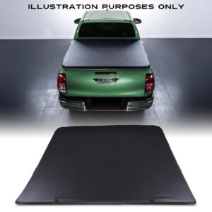 Isuzu D Max RT 12-19 Black 3 Fold Soft Tonneau Truck Bed Cover