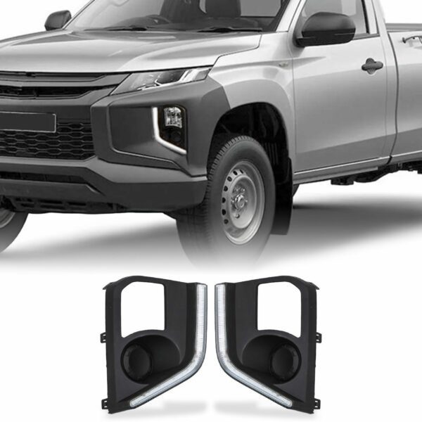 Mitsubishi L200 Triton Series 6 19-23 LED DRL Fog Light Surrounds