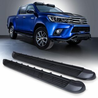 Toyota Hilux MK8 Revo 2015+ Black Side Steps
