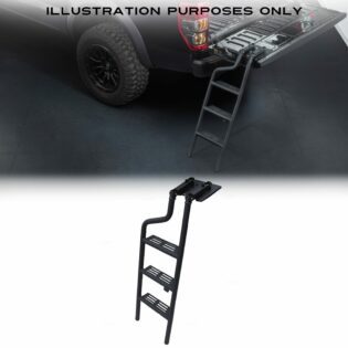 Isuzu D-Max RT RG 2002+ Black Rear Tailgate Folding Ladder