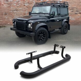 Land Rover Defender 90 L316 83-16 Matte Black 3 Side Bars