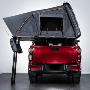 Hard Shell Expedition Truck Bed Camping Tent & Heavy Duty Cross Bars With C-Clamps