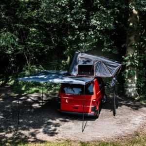 Hard Shell Expedition Roof Top Van Camping Tent With 270 Degree Side Awning & 2.6M Aluminium Roof Rack