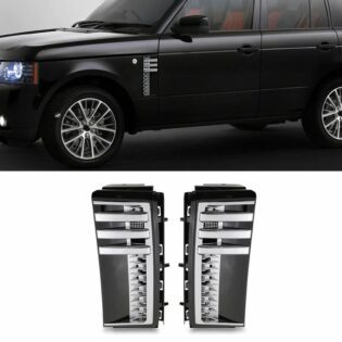 Predator4x4 Black & Silver Side Vents To Fit Land Rover Range Rover Vogue 05-09