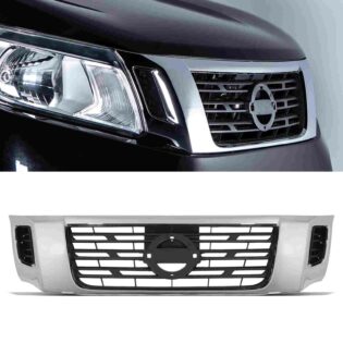 Nissan Navara D23 NP300 15-20 Black / Chrome Grille