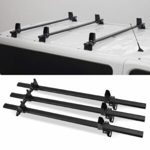 Black Universal 3 Bar Van Roof Rack