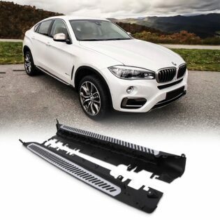 BMW X6 F16 15-19 Black & Silver Side Steps