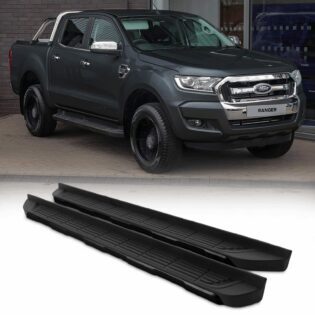 Ford Ranger T6 12-14 Black Aluminium Side Steps