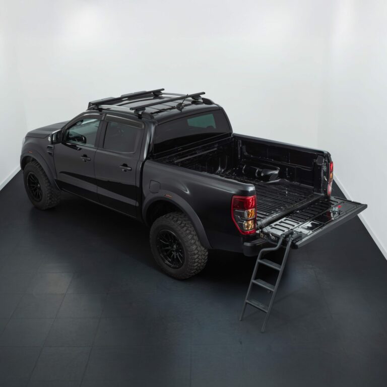 Lower Ladder Frame Ford Ranger Ford Ranger T6 T7 T8 T9 2012+ Black Rear Tailgate Folding Ladder ...
