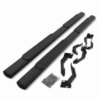 VW Amarok 2010-2020 Black Oval Side Bars With Foot Grips